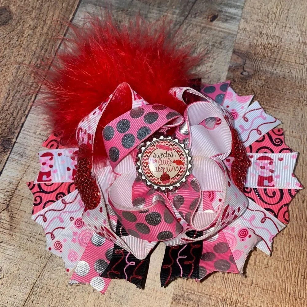 Lot of 12 boutique style‎ handmade bows
